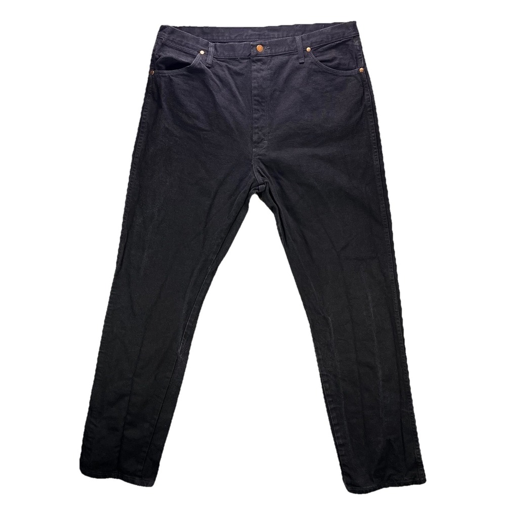 Vintage Wrangler Jeans Mens 40x34 Black Cowboy Cut Original Fit Western Denim